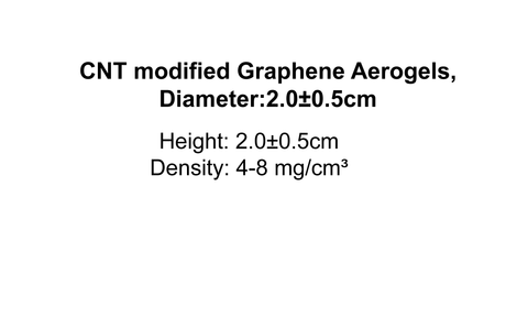 CNT modified Graphene Aerogels,Diameter:2.0±0.5cm