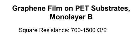 Graphene Film on PET Substrates (Monolayer B)