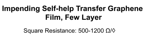 Impending Self-help Transfer Graphene Film (Few Layer)