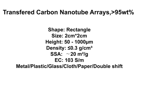 Transfered Carbon Nanotube Arrays,>95%