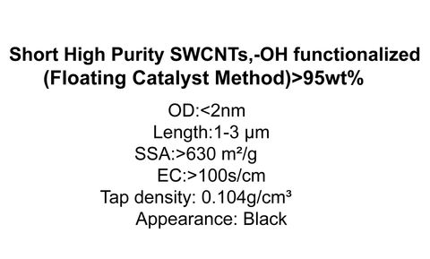 Short High Purity SWCNTs,-OH functionalized (Floating Catalyst Method)