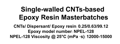 Single-walled CNTs-based Epoxy Resin Masterbatches