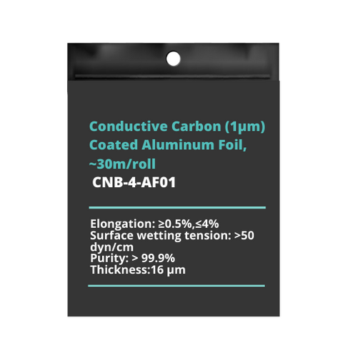 Conductive Carbon (1μm) Coated Aluminum Foil,  ~30m/roll