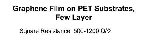 Graphene Film on PET Substrates (Few Layer)