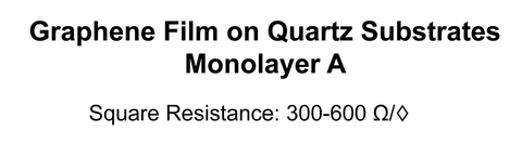 Graphene Film on Quartz Substrates (Monolayer A)