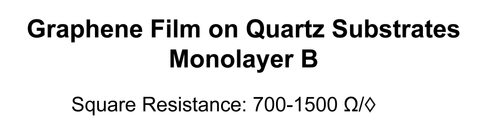 Graphene Film on Quartz Substrates (Monolayer B)