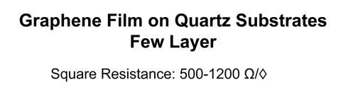 Graphene Film on Quartz Substrates (Few Layer)