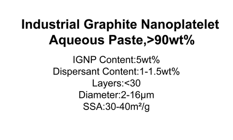 Industrial Graphite Nanoplatelet Aqueous Paste, >90wt%
