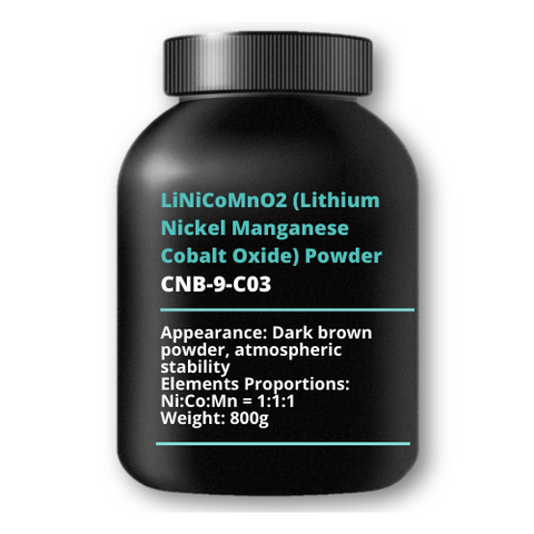 LiNiCoMnO2 (Lithium Nickel Manganese Cobalt Oxide) powder, Ni:Co:Mn=1:1:1, 800g