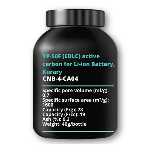 YP-50F (EDLC) active carbon for Li-ion Battery, Kurary, 40g/bottle